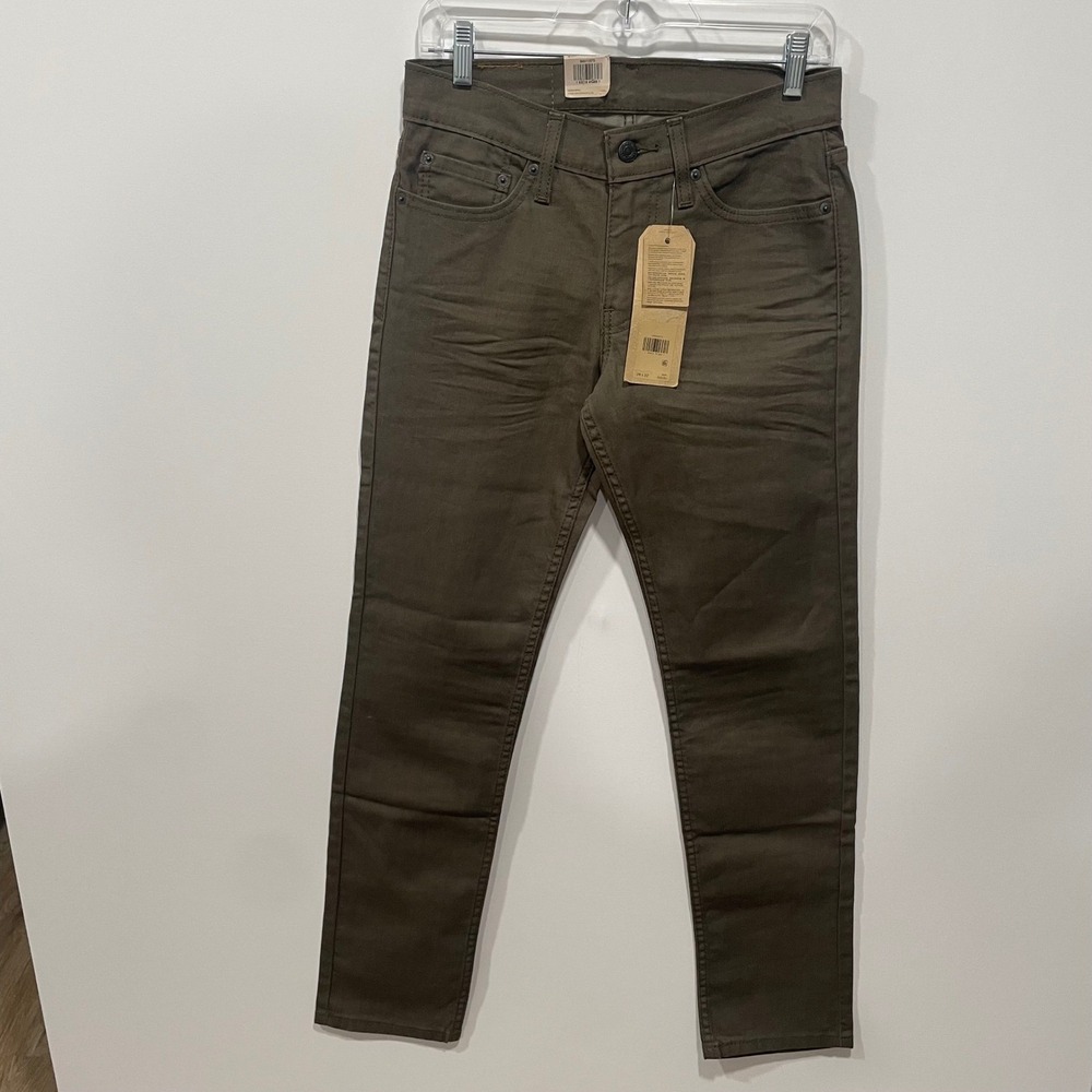 Levis 511 Slim Fit Jeans Mens‎ 28x32 Olive Green Brown Stretch Denim Pants NWT